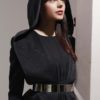 Sparkling hooded blazer dress